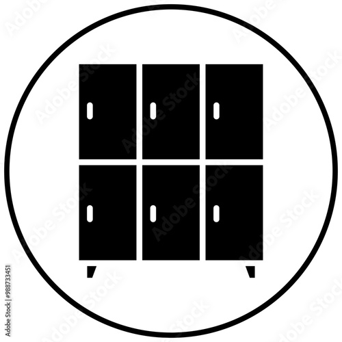 Locker vector icon. Can be used for Volleyball iconset.