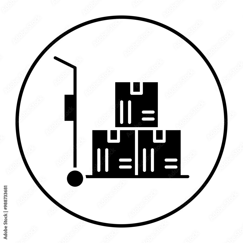 Naklejka premium Box Carrier vector icon. Can be used for Trading iconset.
