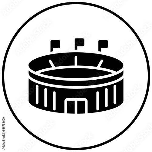 Stadium vector icon. Can be used for Volleyball iconset.