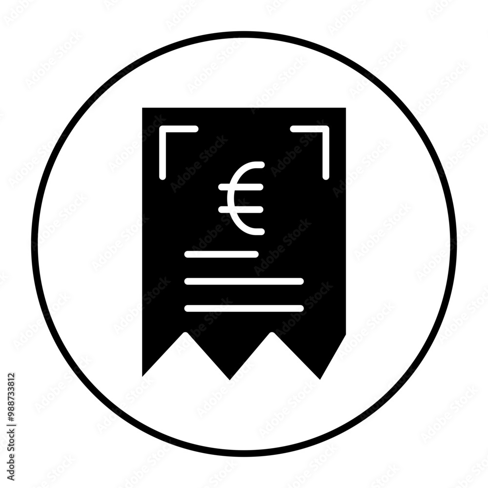 Fototapeta premium Euro Bill vector icon. Can be used for Trading iconset.