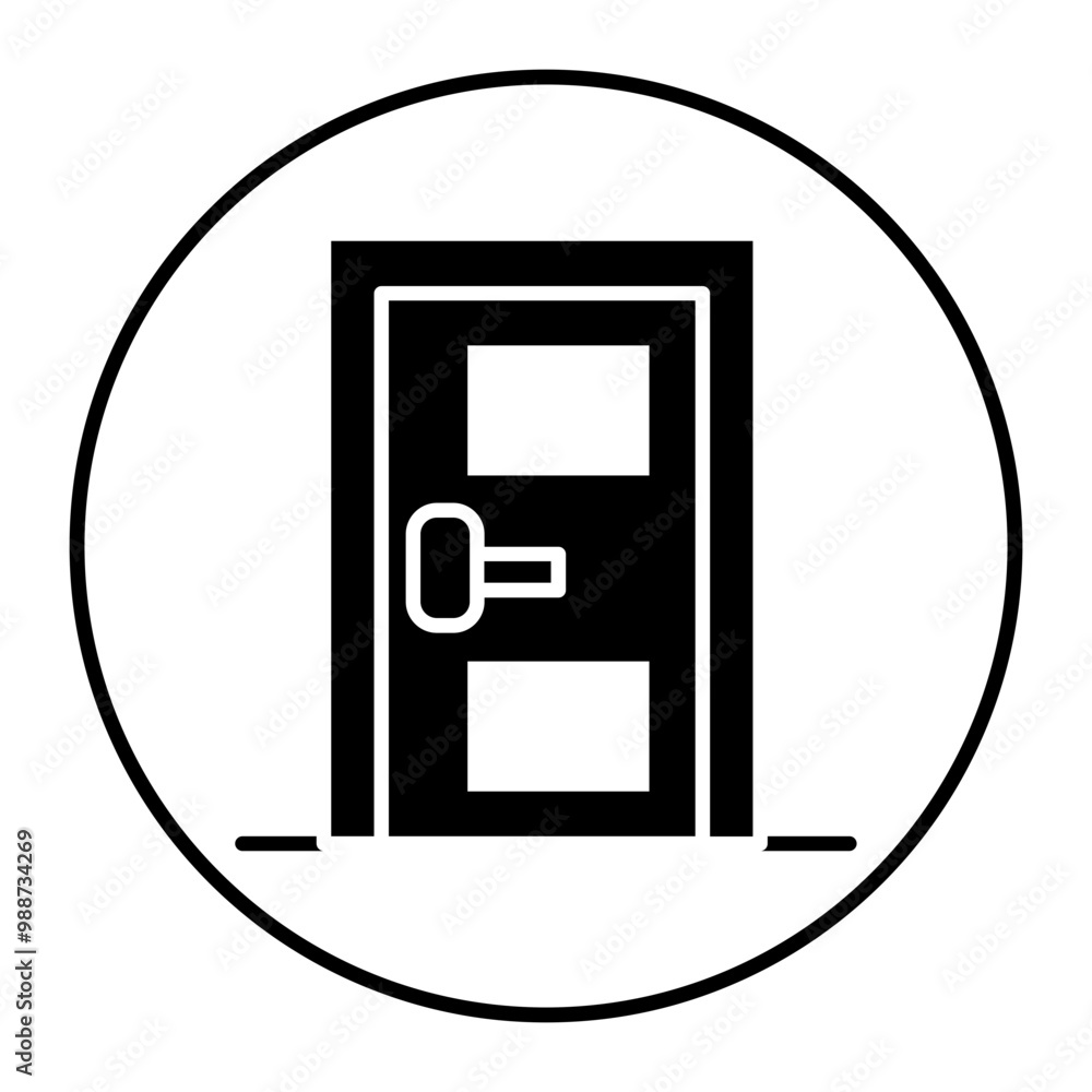 Door vector icon. Can be used for Retro iconset. Door vector icon. Can be used for Retro iconset.