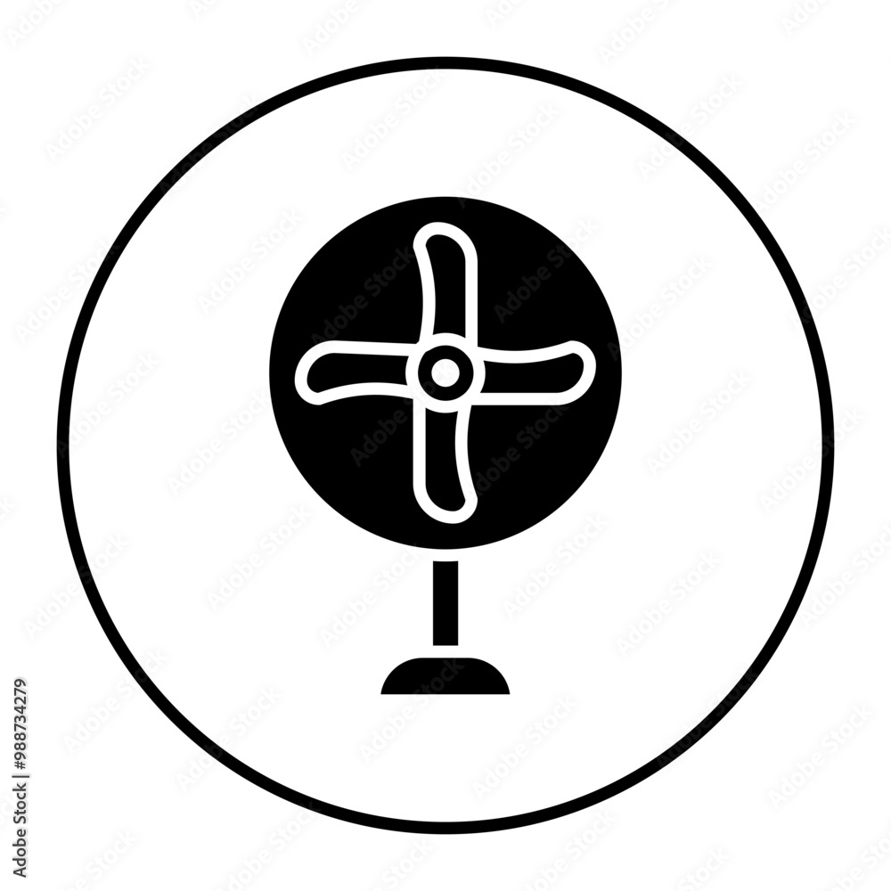 Fan vector icon. Can be used for Retro iconset. Fan vector icon. Can be used for Retro iconset.