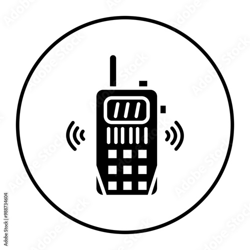 Walkie Talkie vector icon. Can be used for Retro iconset.
