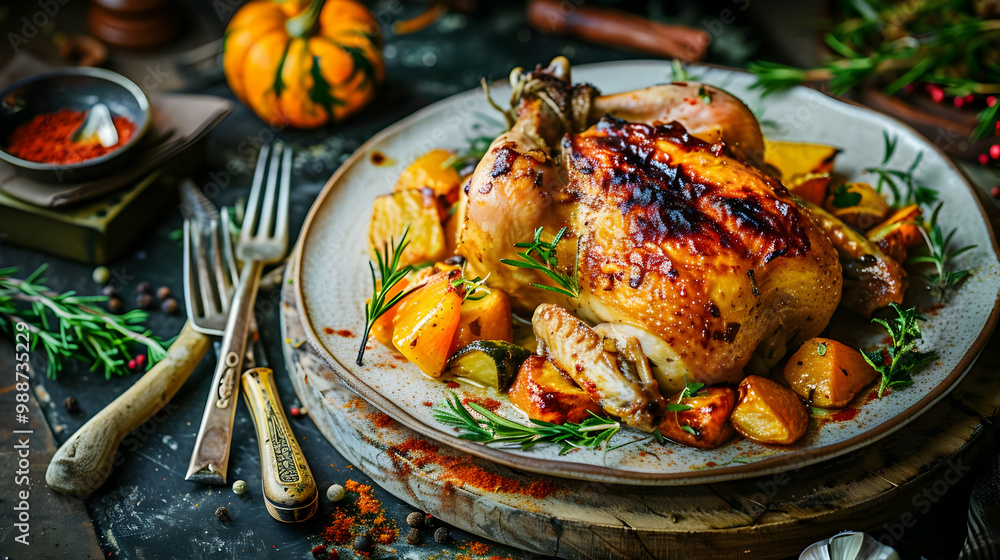 Roasted Chicken with Fall Vegetables - Delicious Dinner Recipe Roasted Chicken with Fall Vegetables - Delicious Dinner Recipe