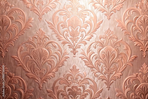 Elegant Wallpaper in Rose Gold Color with Subtle Texture for Stylish Interior Design Backgrounds