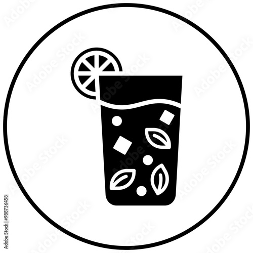 Mojito vector icon. Can be used for Beverages iconset.