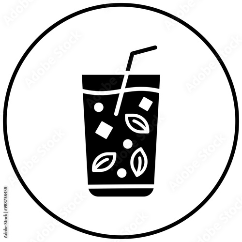 Mojito vector icon. Can be used for Beverages iconset.