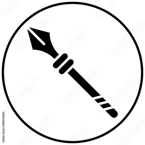 Lance vector icon. Can be used for Medieval iconset.
