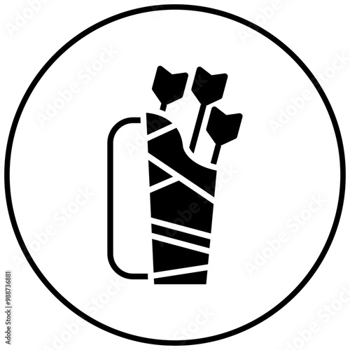 Quiver vector icon. Can be used for Medieval iconset.