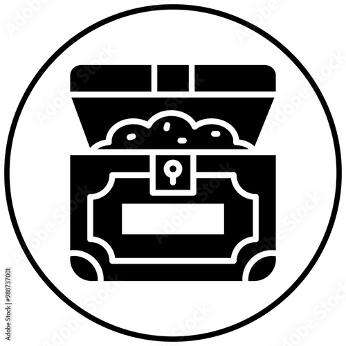 Treasure vector icon. Can be used for Medieval iconset.