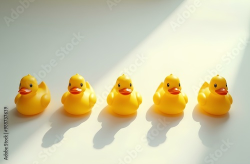 rubber duck and ducklings