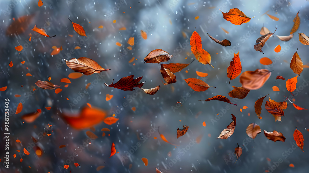 Autumn Leaves Falling in the Wind: A Stunning Nature Scene Autumn Leaves Falling in the Wind: A Stunning Nature Scene