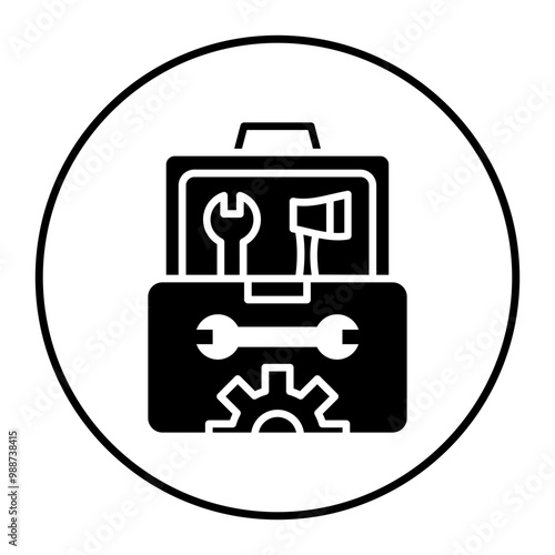 Toolbox vector icon. Can be used for Business and Finance iconset. photo