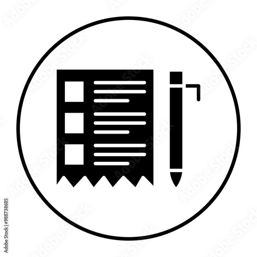 Cut List vector icon. Can be used for Home Improvements iconset.