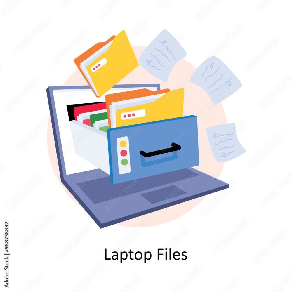 Laptop Files concepts style illustration. EPS 10 File Laptop Files concepts style illustration. EPS 10 File