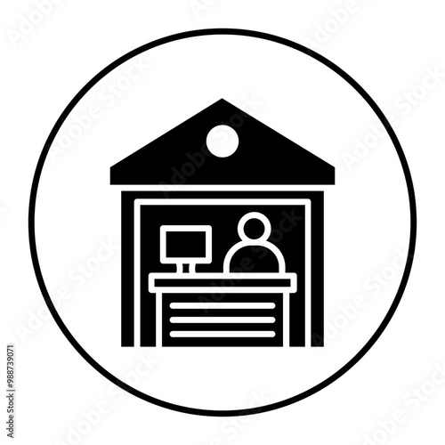 Home Office vector icon. Can be used for Home Improvements iconset.