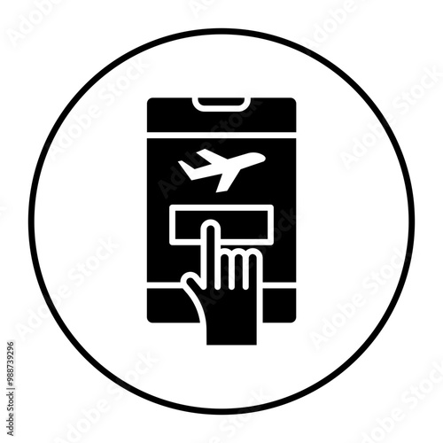 Booking vector icon. Can be used for Vacation Planning iconset.