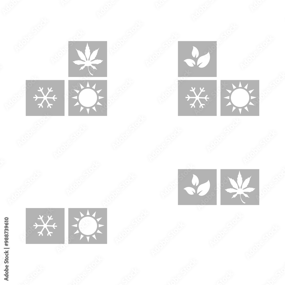 seasons icon on a white background, vector illustration seasons icon on a white background, vector illustration