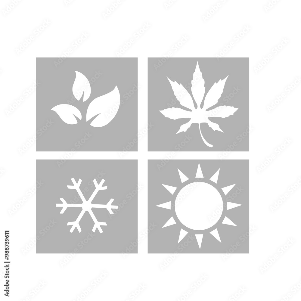 seasons icon on a white background, vector illustration seasons icon on a white background, vector illustration