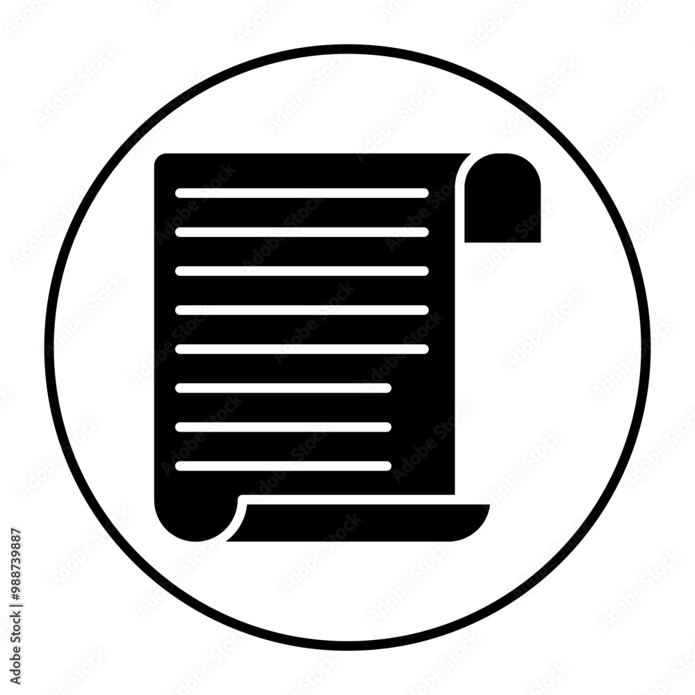 Papyrus vector icon. Can be used for Literature iconset. Papyrus vector icon. Can be used for Literature iconset.