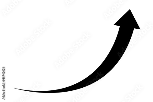 black curve arrow icon on transparent background. flat style. arrow icon for your web site design, logo, app, UI. arrow indicated the direction symbol. curved arrow sign png