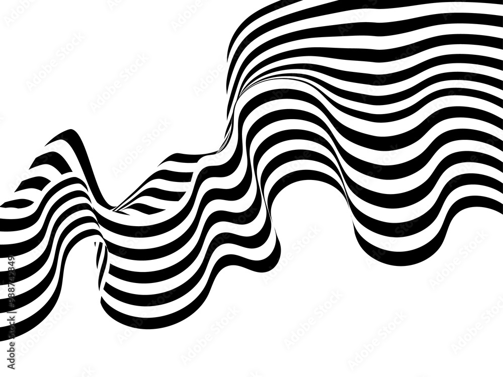 Black and white curved line stripe moving wave abstract background. Eps 10 Black and white curved line stripe moving wave abstract background. Eps 10