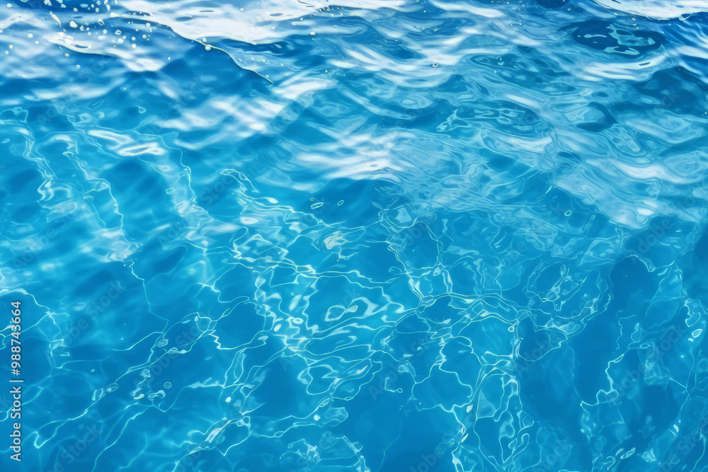 Processed collage of blue water waves texture in sunlight. Background for banner, backdrop Processed collage of blue water waves texture in sunlight. Background for banner, backdrop