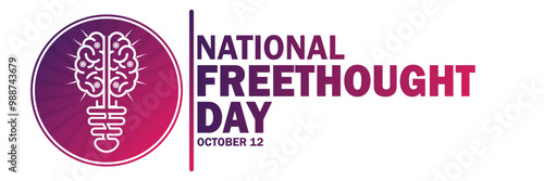 National Freethought Day. Suitable for greeting card, poster and banner. Vector illustration.