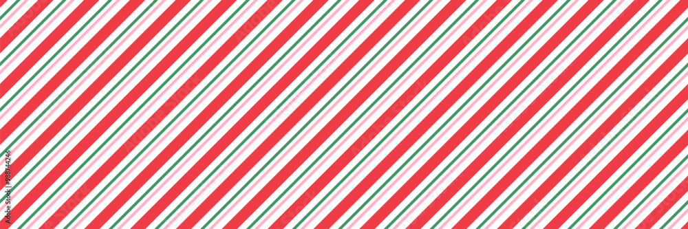 Candy cane Christmas seamless pattern background vector illustration
