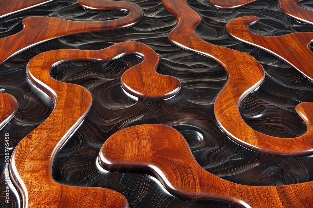 Obraz premium Intricate wooden design with a mesmerizing pattern.