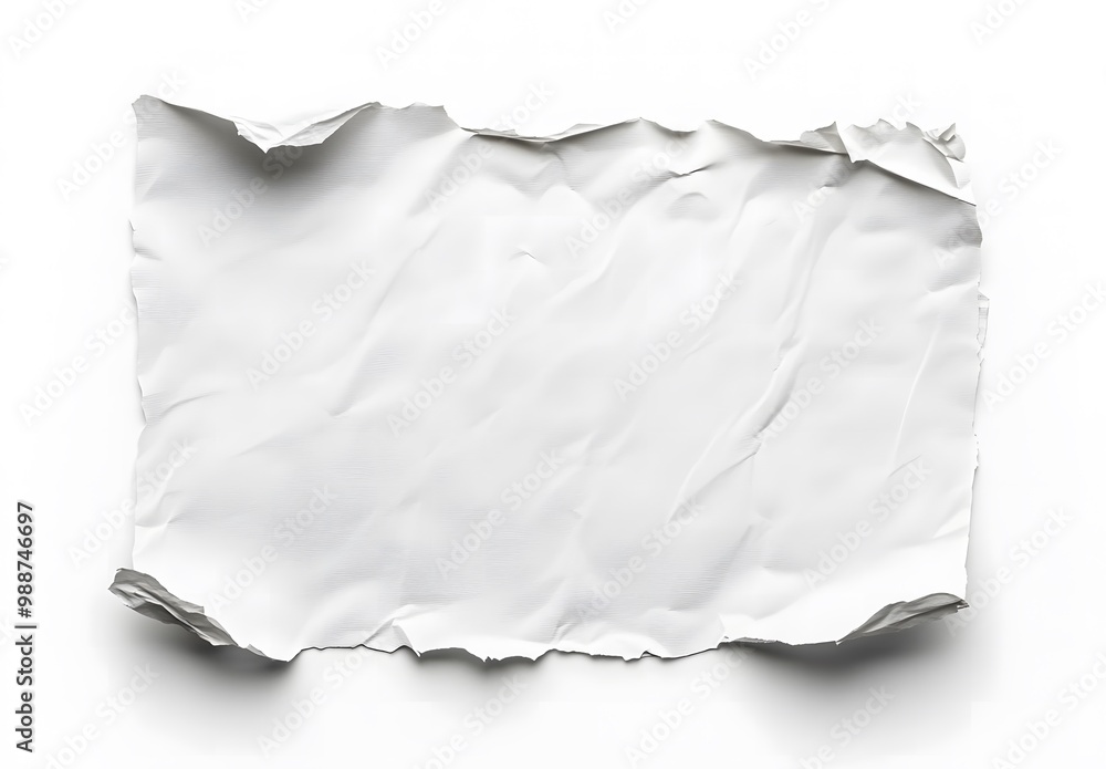 Obraz premium Blank Torn Paper on Plain Background