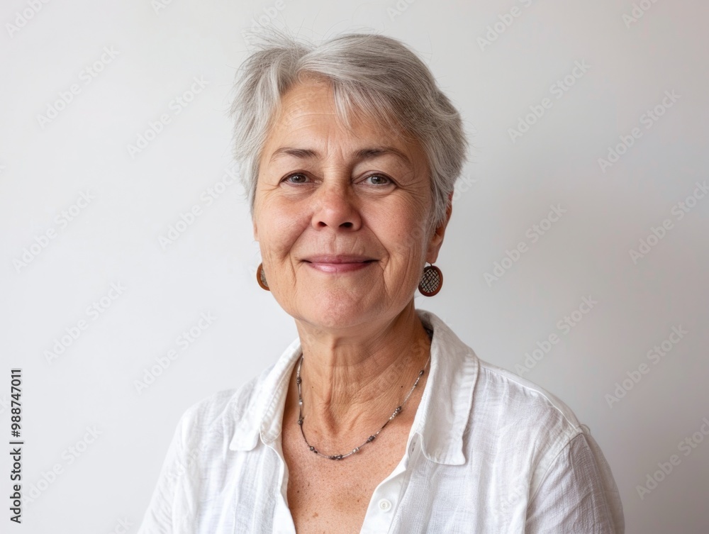 Elderly White Background Happy. Beautiful Caucasian Senior Woman Smiling Elderly White Background Happy. Beautiful Caucasian Senior Woman Smiling