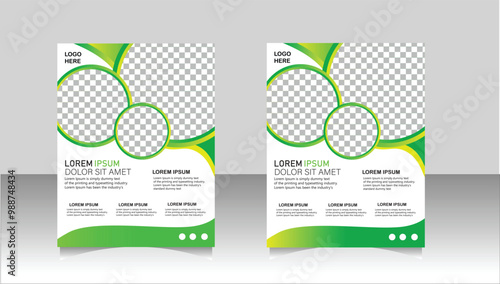 green flyer template, Flyer layout design, flyer mock up design, print & presentation vector, business flyer, corporate flyer, vector design, creative professional design, A4 size corporate flyer