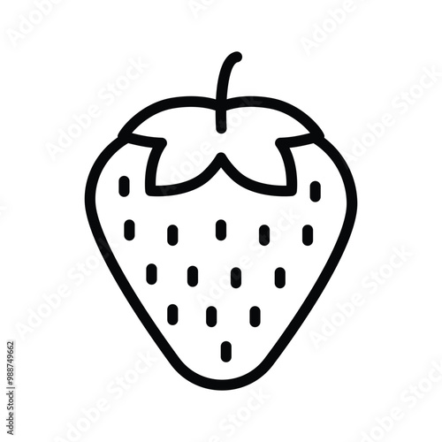 Bright and juicy strawberry icon, excellent for adding a fresh touch