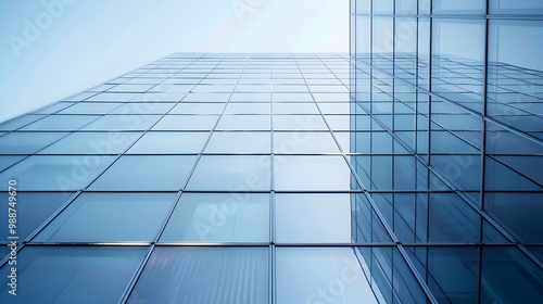 Modern Glass Facade of a Skyscraper