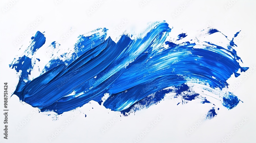 Fototapeta premium Dynamic Royal Blue Splash: Transform Your Space with This Textured Art Piece Perfect for Sporty Interiors and Creative Decor