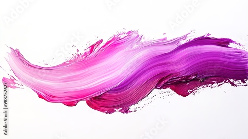 Dynamic Pink and Purple Brushstroke Art: Perfect Poster for Sporty Interiors, Infusing Movement and Fluidity into Your Space