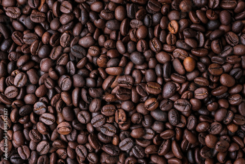 Roasted coffee beans for background