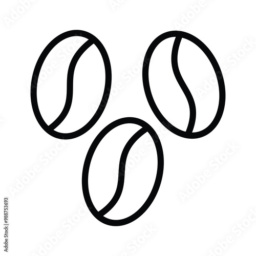 Icon of coffee beans for aromatic brew designs