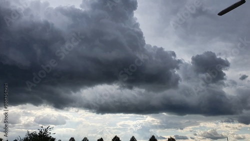 storm clouds over the river