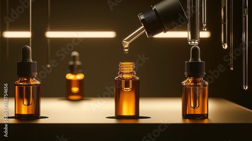 Essential Oil Extraction Techniques, Process of obtaining aromatic compounds, utilizing methods like steam distillation and cold pressing for purity and potency. photo