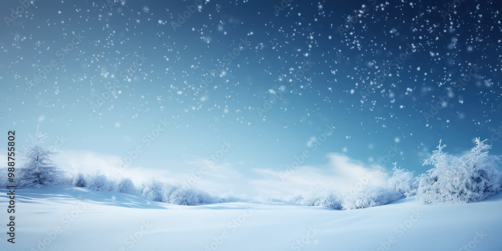 custom made wallpaper toronto digitalSnowy landscape under starry winter night sky