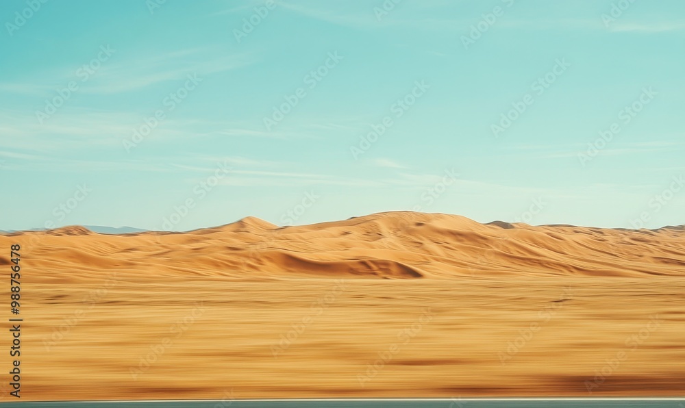 Sandy dunes under a clear sky. Sandy dunes under a clear sky.