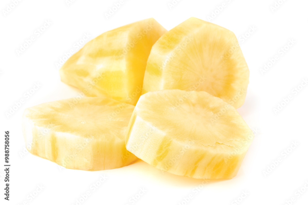 Yacon roots isolated on a white background Yacon roots isolated on a white background