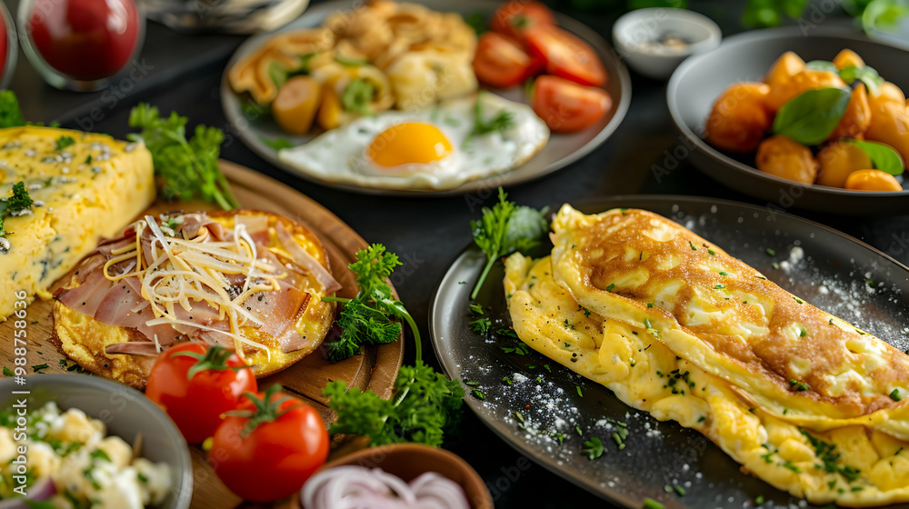 Delicious Omelette with Ham and Cheese - Perfect Breakfast Recipe Delicious Omelette with Ham and Cheese - Perfect Breakfast Recipe