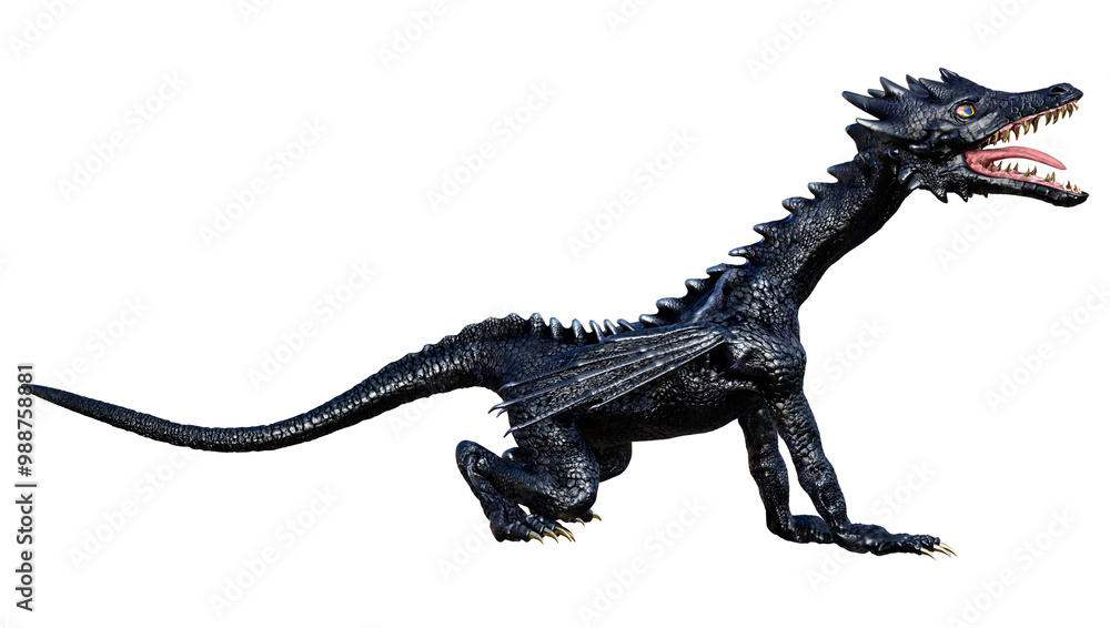 Fototapeta premium 3D Rendering Fairy Tale Dragon on White