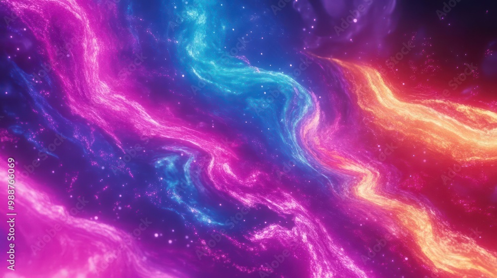 A vibrant cosmic scene with swirling colors and stars, evoking a sense of wonder. A vibrant cosmic scene with swirling colors and stars, evoking a sense of wonder.