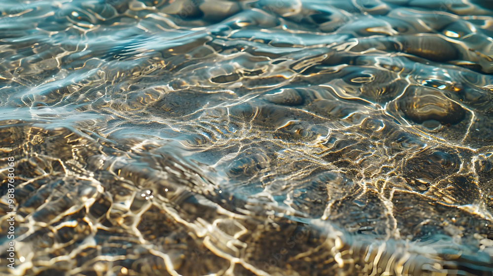 Close-up of Rippling Water Surface with Sun Glare Close-up of Rippling Water Surface with Sun Glare