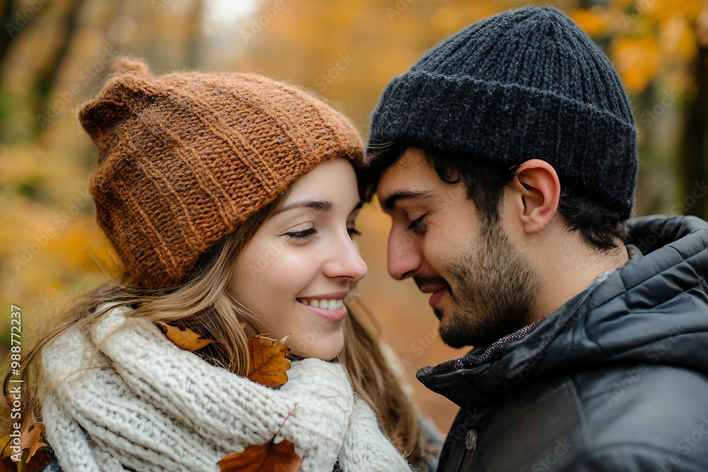 Amazing wonderful autumn season, people admiring golden fall colors outdoors, Generative AI Amazing wonderful autumn season, people admiring golden fall colors outdoors, Generative AI