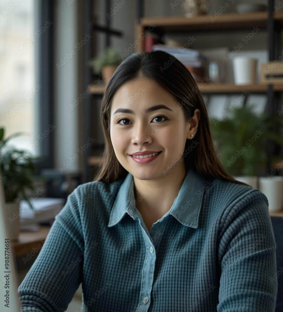 timeless sweater and button-up shirt, junior marketing director negotiating, employee interview, dramatic lighting, blurry background at early morning, inspiring person portrait timeless sweater and button-up shirt, junior marketing director negotiating, employee interview, dramatic lighting, blurry background at early morning, inspiring person portrait